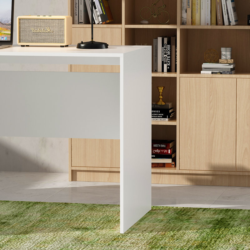 L-Shaped Computer Desk With Bookcase