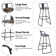 Stellan Swivel Stool with Metal Frame