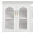 Buffet Sideboard Cabinet, Wooden Storage Cabinet With Glass Doors, Two Metal Handle-106444540