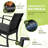3 Pieces Outdoor Rocking Chair Set, Seating Groups with Cushions and Table-258792163