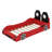 Wood Race Car-Shaped Platform Bed With LED And Upholstered Backrest