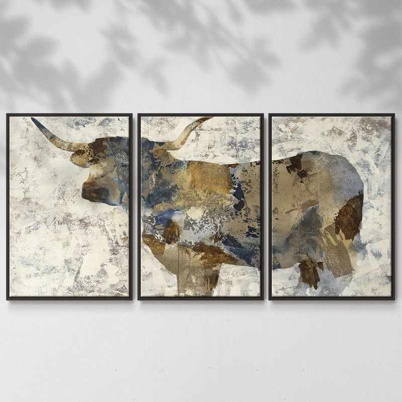 Standout - Multi Piece Framed Canvas, Noir, H 24 po x l 48 po x P 2 po