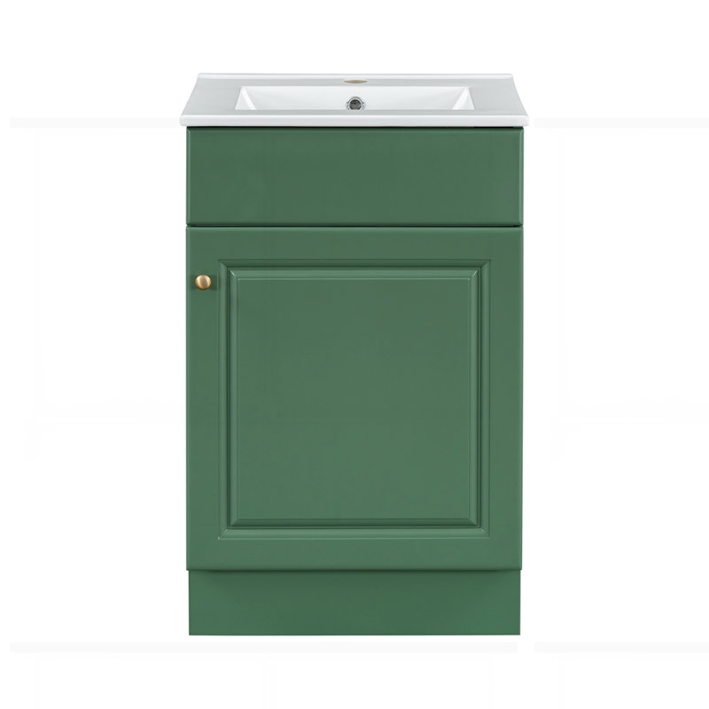 Meuble-lavabo de 20 po avec lavabo, Vert