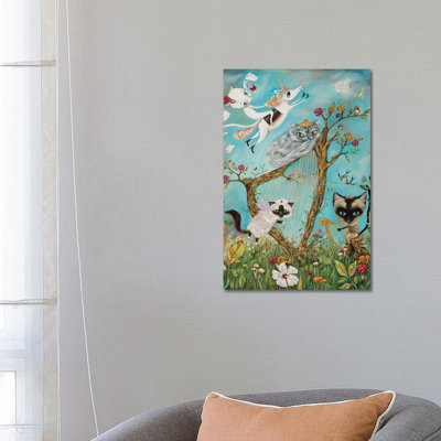 Feline Rhapsody 1 Piece Wrapped Canvas Painting