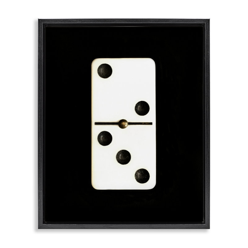  Domino sur toile encadrée flottante noire par Graffi * Tee, Cadre flottant noir de jais, H 21 po x l 17 po