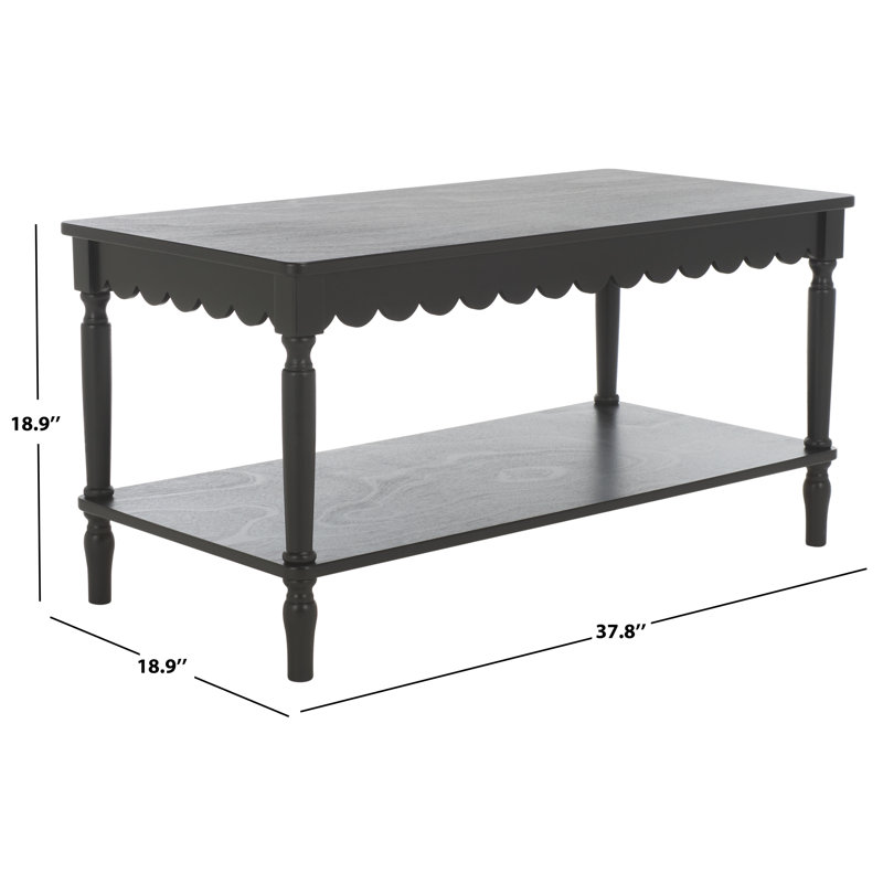 Haven Rectangular Coffee Table, Matte Black