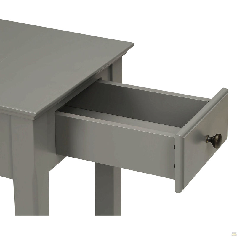 Table d'appoint grise avec tablette inférieure, Gris
