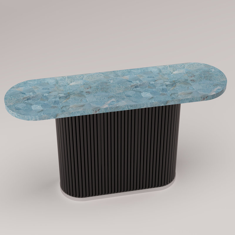 Mason Flûté Console Table, Amazonite