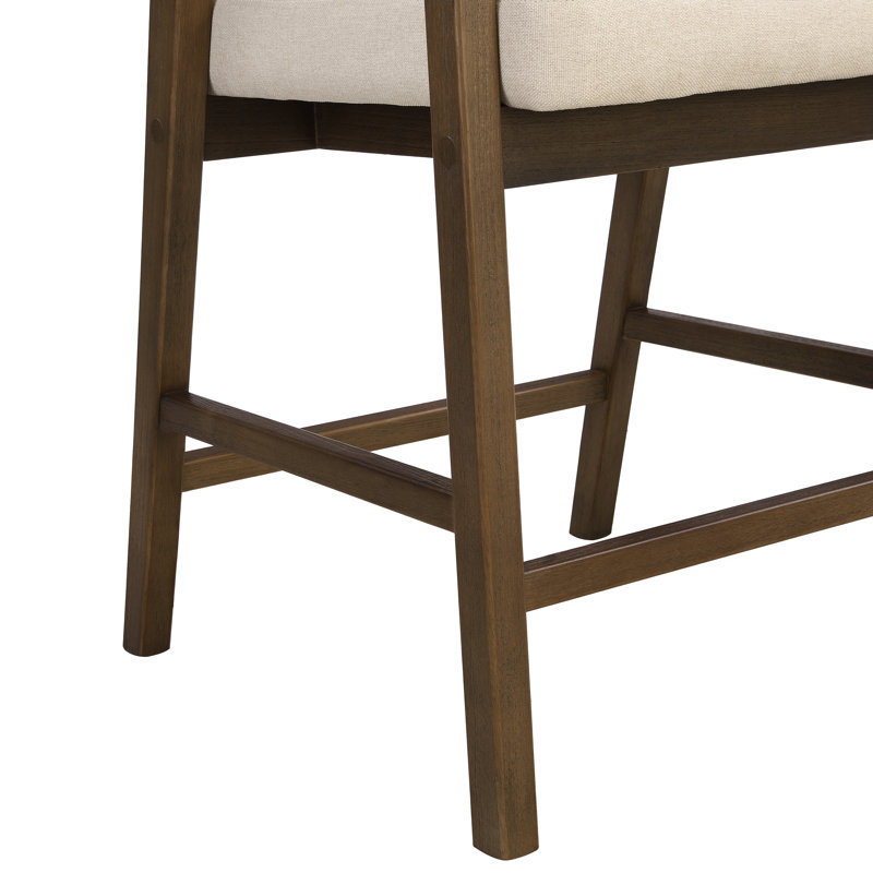 Darise 24.25” Seat Height Pe Rattan Counter Stools With Rubberwood Frame, Walnut