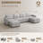 U Shaped Sofa Couch Wide Storage Sofa Livingroom Modular Sofa Sectional Couch-1238568555