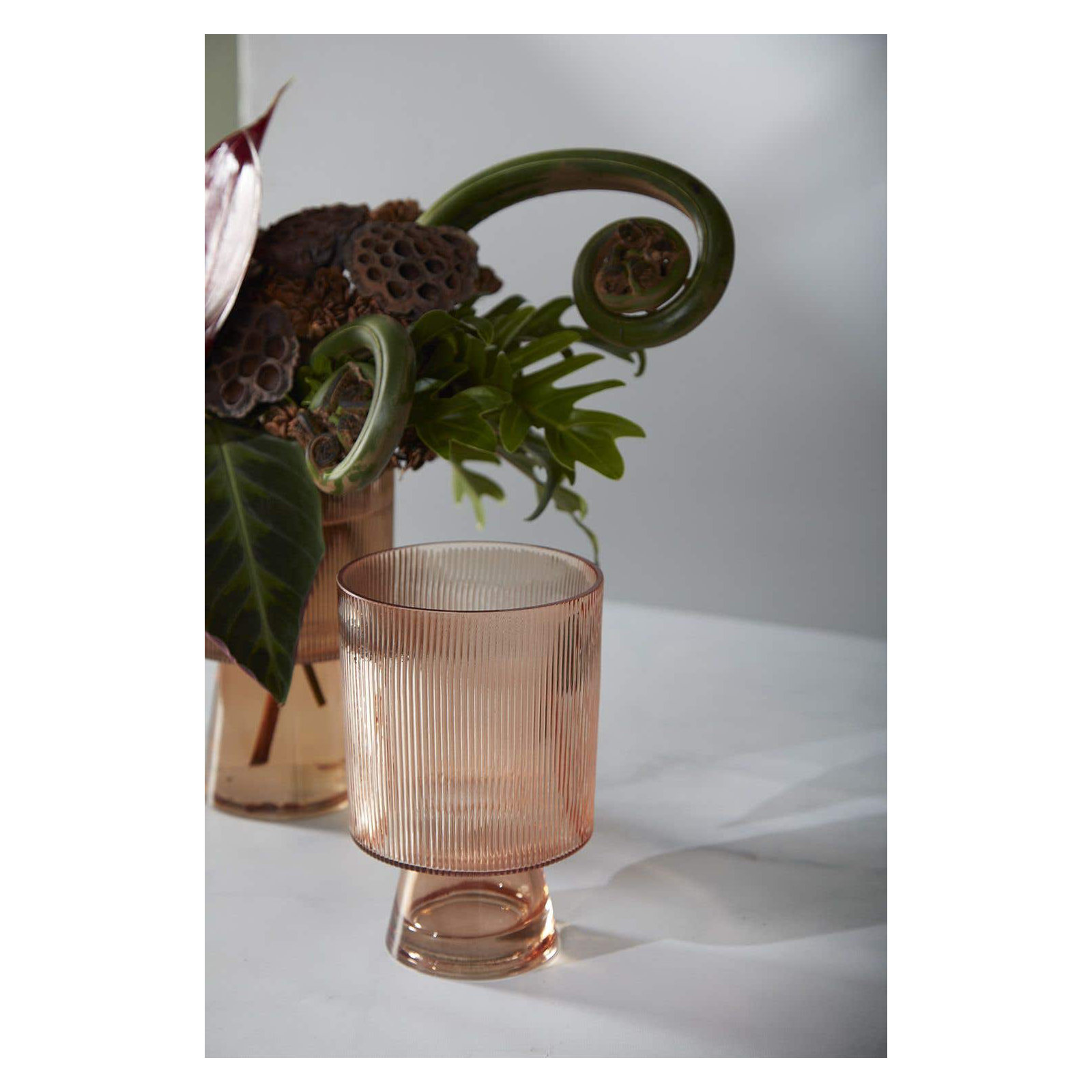Brigida Handmade Glass Table Vase, 8" H x 5.25" W x 5.25" D