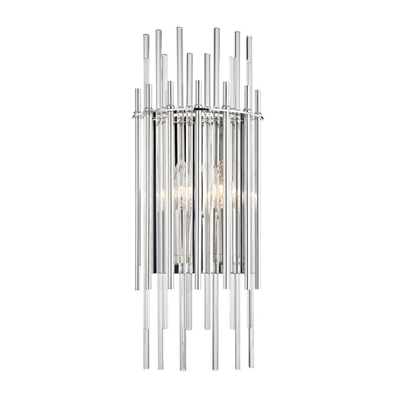 Wallis 2 - Light Flush Mounted Sconce, Polished Nickel