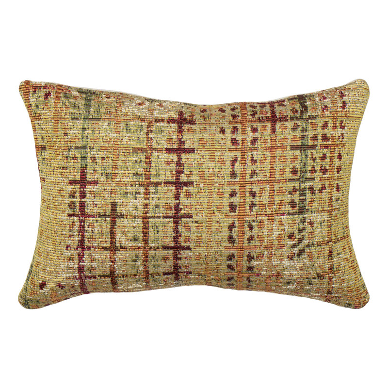 Marina Geometric Indoor/Outdoor Throw Pillow, Gold