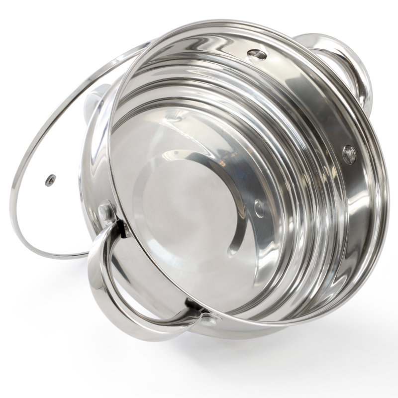 Double chaudière universelle en acier inoxydable avec couvercle Oster Sangerfield
