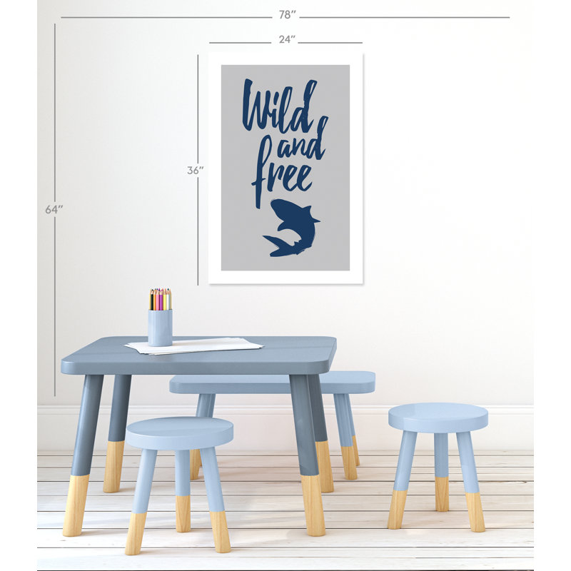 Impression sur papier Rolled Wild Shark, H 36 po x l 24 po x P 1 po, Papier