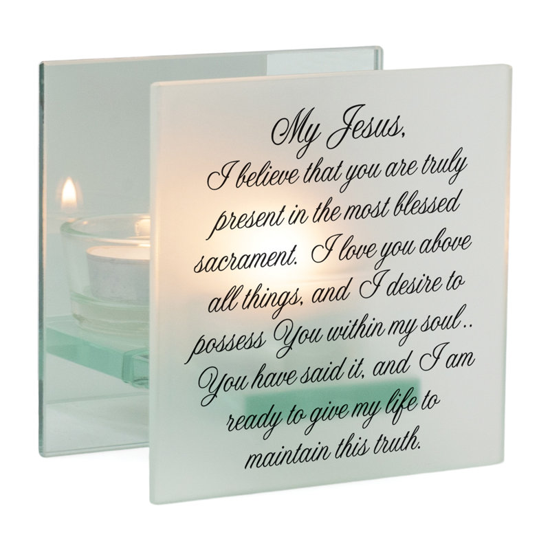 4 " Glass Tealight with Candle Included