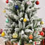 Arbre de Noël artificiel pin illuminé enneigé 6 pi avec branches réalistes et 394 pointes
