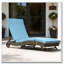Chaise longue en osier avec design en forme de S profilé, coussin et inclinaison à 5 positions