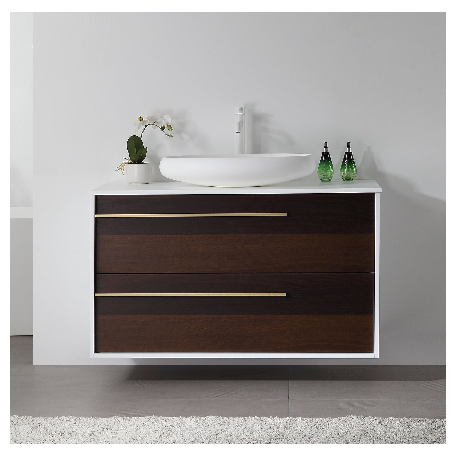 Nika 42" Wall-Mounted Single Bathroom Vanity Set