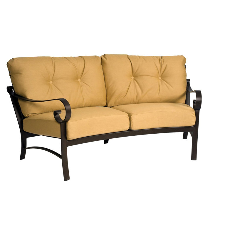 Crescent Love Seat, Canvas Spa, Graphite