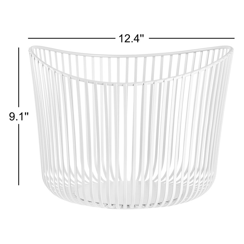 Panier de rangement en acier MODO, Blanc