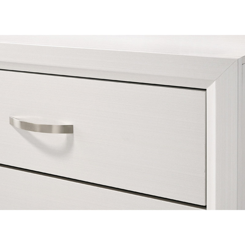 Table de chevet moderne 2 en blanc - solide et pratique pour la chambre à coucher, Blanc