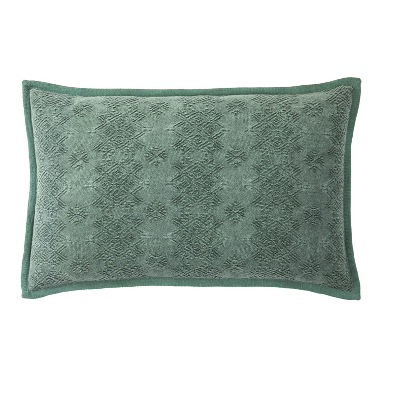 SYRACUSE Pillow Cover & Insert, Green, Rectangle 13"H x 22"W