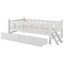 Ensemble de table de salle à manger 6 pièces avec 4 chaises et banc, base en tréteaux pour cuisine et salle à manger-1813236091