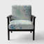 «Harricharan - Watercolor Mandalas IV - Chaise avec accoudoirs rembourrée à motif floral