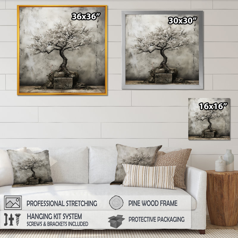 Art zen miniature Bonzai I - arbre, bonsaï, H 16 po x l 16 po