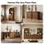 Armoire haute haute arquée, noire-134228286