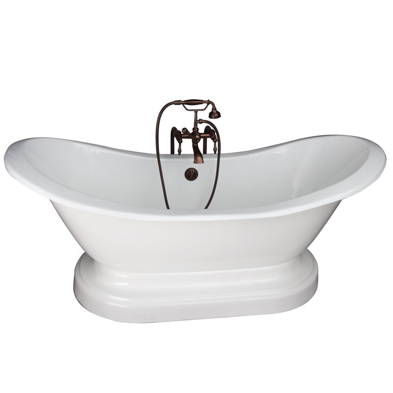 72'' x 30'' Soaking Cast Iron Bathtub, Oil Rubbed Bronzed
