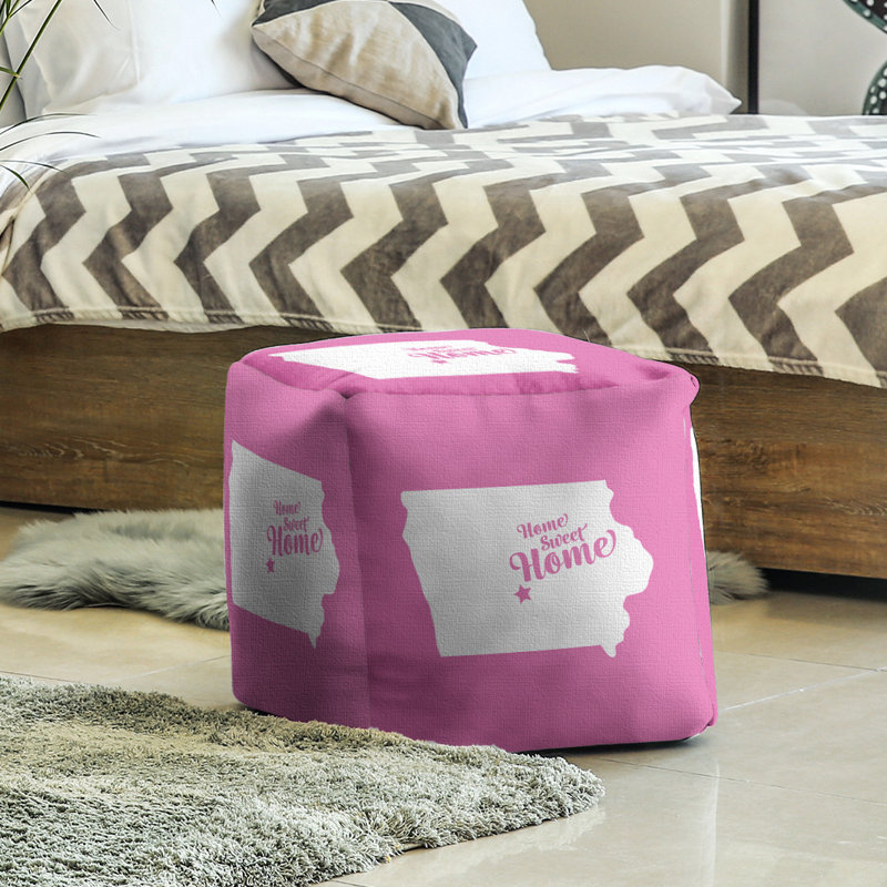 Repose-pieds cubique du moines home, Rose