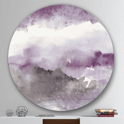 " Midnight At The Lake III Amethyst And Gray " by Designart