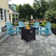 Ensemble de conversation pour 4 personnes avec table de foyer Exuma