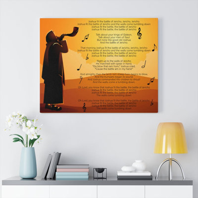 Joshua Fit The Battle Of Jericho Joshua 6:15 - Wrapped Canvas Print