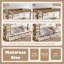 Lit simple superposé simple / simple / simple TG avec 4 tiroirs de rangement, lit superposé en bois massif avec garde-robe intégrée et garde-corps pleine longueur, sans sommier, beige et naturel-319791813