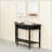 Farmhouse Half Moon Console Table with Drawer and Shelf for Narrow Spaces, Rustic Accent Furniture-781650403