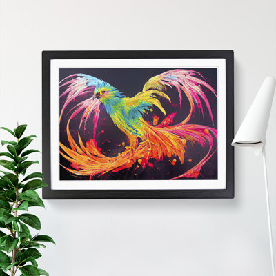 XH1022-6912X Phoenix Bird Splash Vol.2 1 Piece Single Picture Frame Wall Art