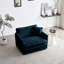 Fauteuil de salon en chenille bleu Comfy