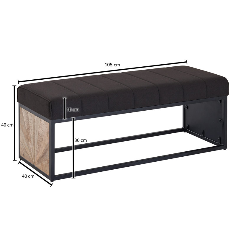 Surya Polyester Upholstered Bench