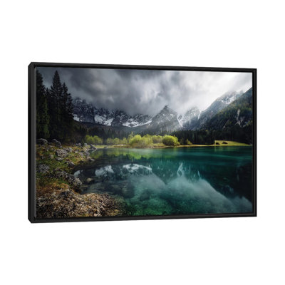 Azul Turquesa by Juan Pablo De Miguel - Floater Frame Print on Canvas