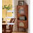 Vintage Sideboard, Rustic Solid Wood Rattan Triangular Cabinet