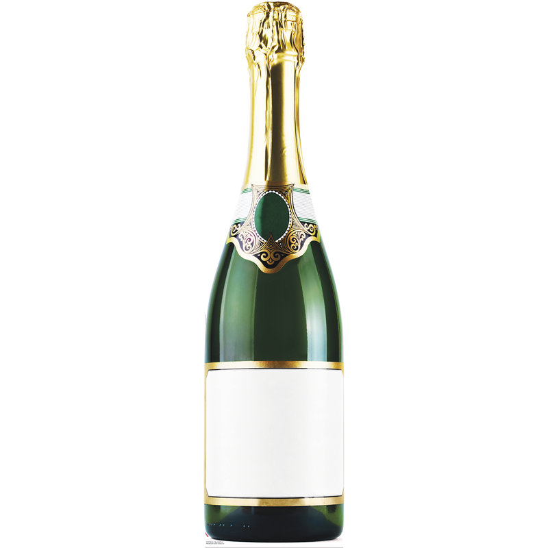 Bottle of Champagne Cardboard Standup