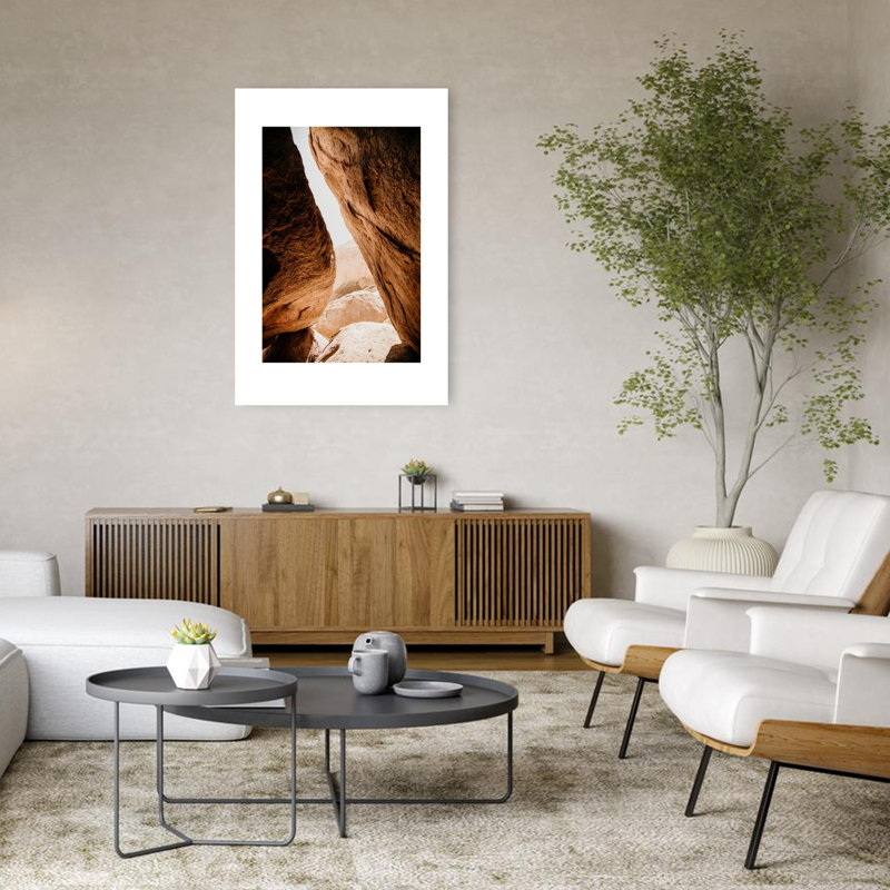 Reproduction d'art mural paysage désertique abstrait désert, H 48 po x l 32 po