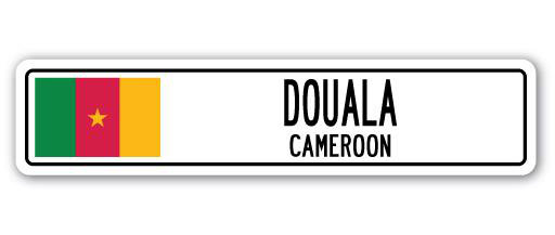 Plaque de rue Bernardi Douala, H 6 po x l 24 po x P 1 po