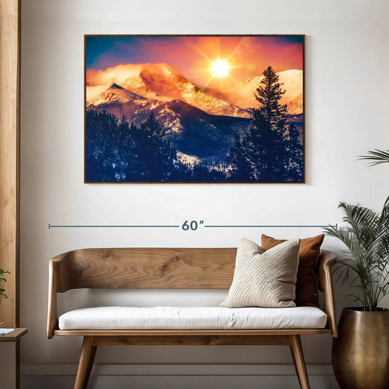 Colorado, 46 po x 31 po, Cadre flottant noyer