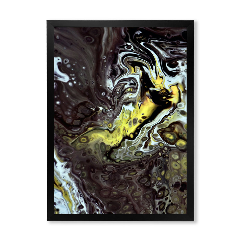 Œuvre d'art moderne sur toile, Cadre noir, H 12 po x l 20 po x P 1 po