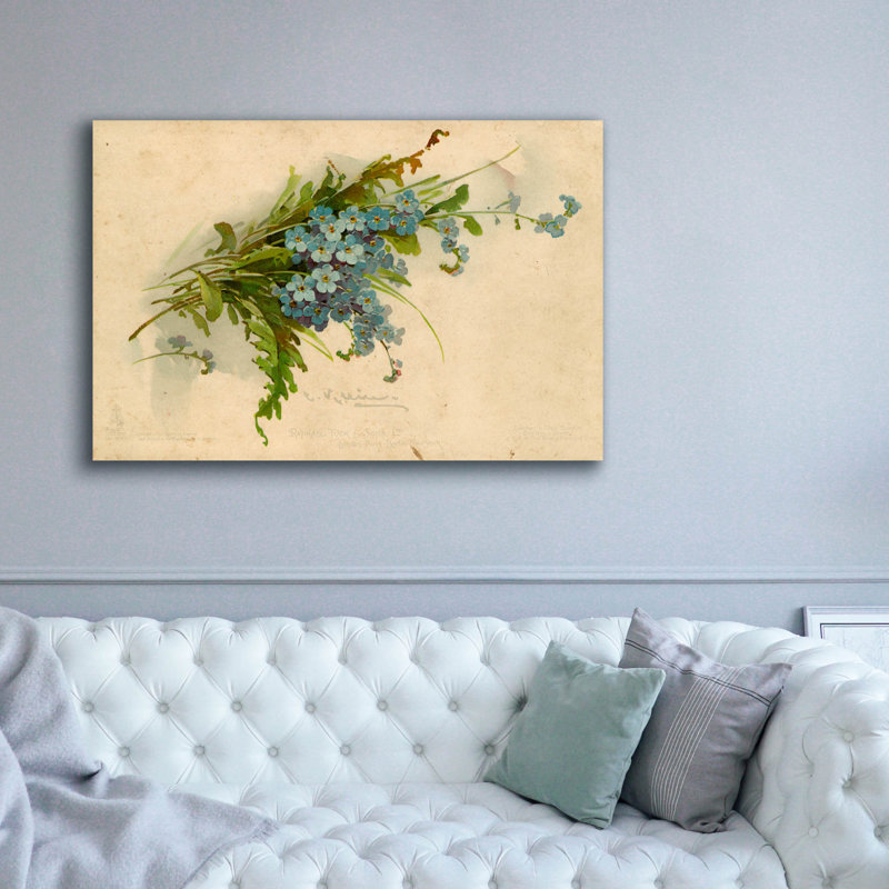 Epic Graffiti 'Forget-me-not'  by Art Licencing Studio Canvas Wall Art, 60" x 40", H 40 po x l 60 po x P 1,5 po