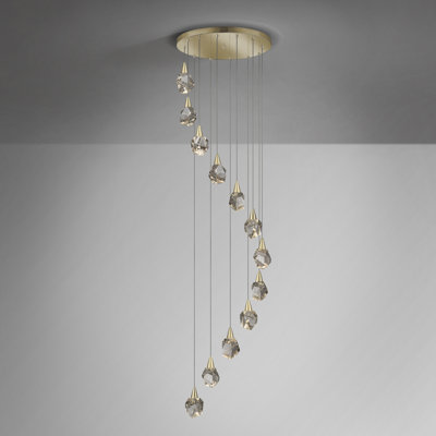 Baristo 12 - Light LED Crystal;Cluster Pendant